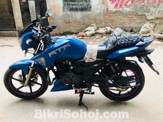 TVS Apache RTR Matte Blue 2017